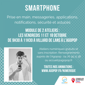 Atelier Numérique : module smartphone @ Agopop, Maison des habitants