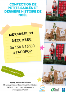 Bouge en Famille : 3ème histoire de Noël et confection de délicieux petits sablés @ Agopop, Maison des habitants