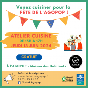 Atelier cuisine pour la fête de l'Agopop @ Agopop, Maison des habitants