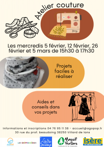 Atelier couture @ Agopop, Maison des habitants