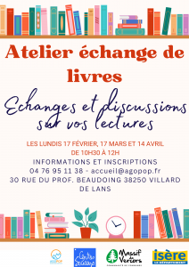 Atelier échanges de livres @ Agopop, Maison des habitants