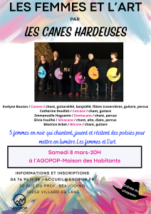 Concert Les Canes Hardeuses : Les Femmes et l'art @ Agopop, Maison des habitants